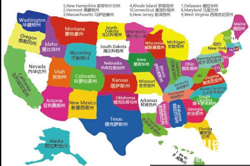 美国首都位置地图图片